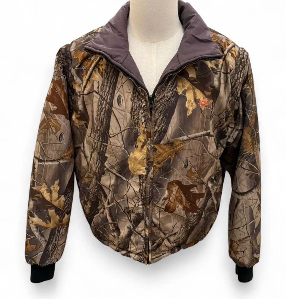 Vintage 10X Camo Reversible Insulated Convertible Hunting Jacket Large